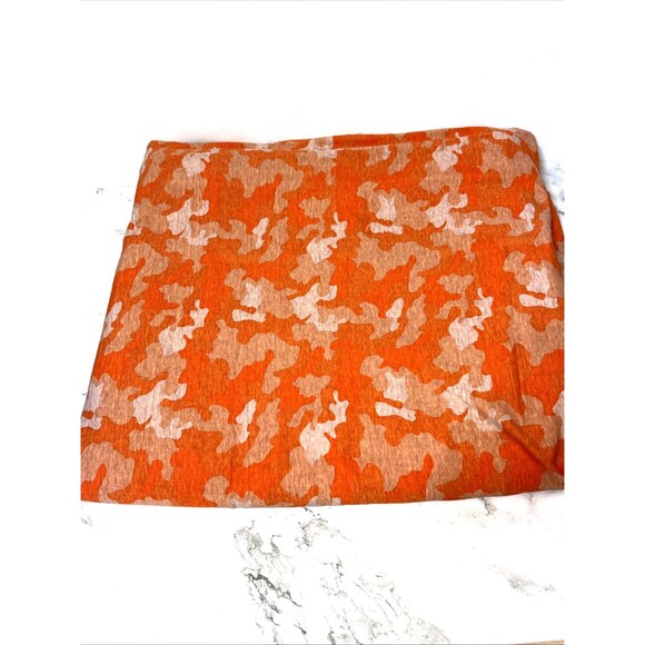Orange Camouflage Knit Fabric Medium Weight W66 in x 4 Yards 10 in. - Picture 5 of 5